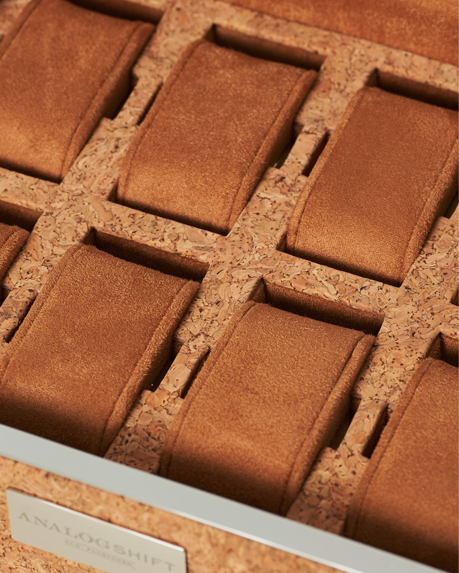 Homme | WOLF Analog/Shift 1976 8 Piece Watch Box Cork | WOLF | Analog/Shift 1976 8 Piece Watch Box Cork