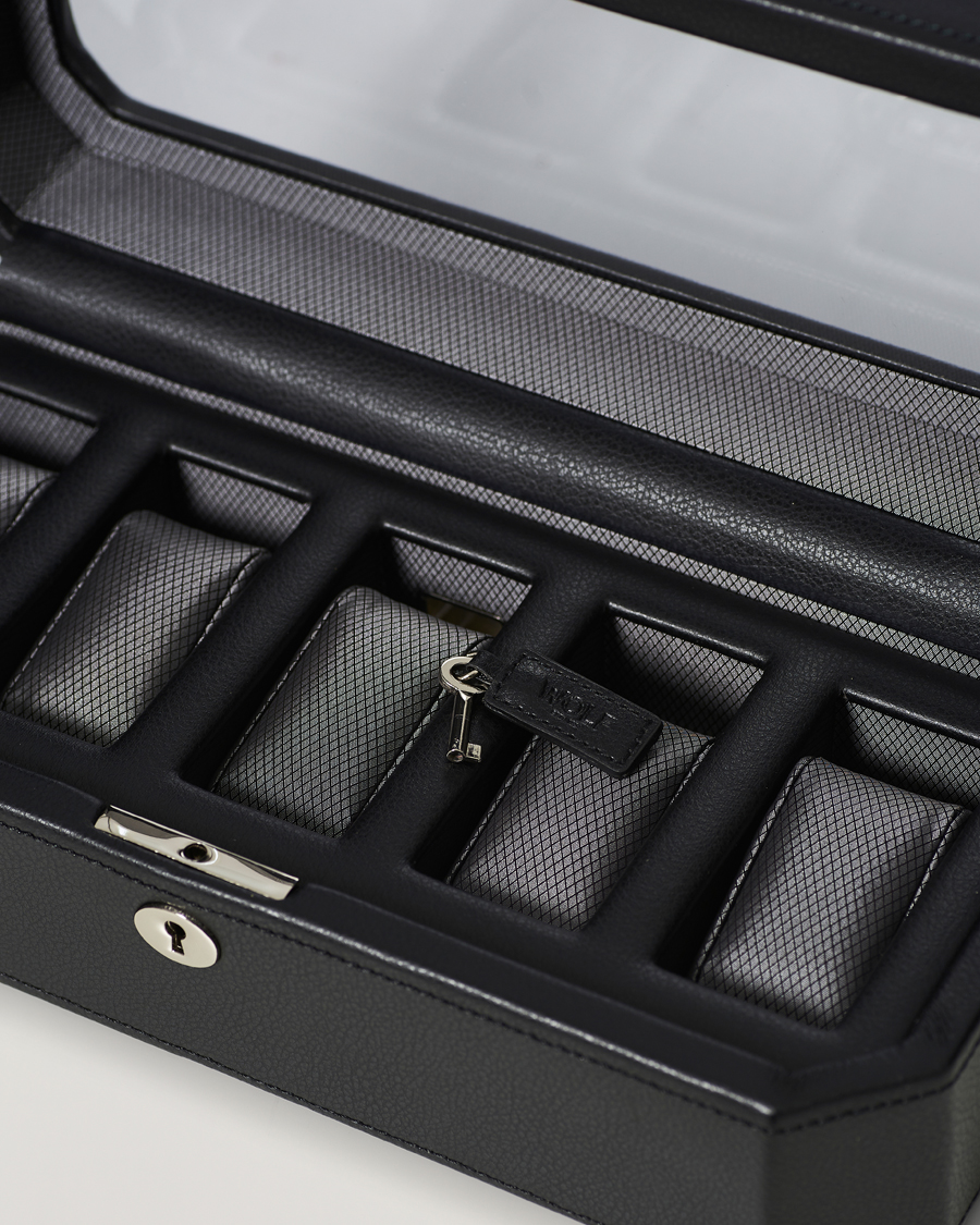 Heren | Horloge & juwelendozen | WOLF | Windsor 5 Piece Watch Box Black/Grey