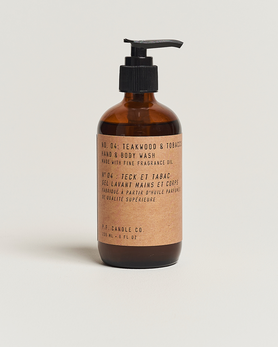 Homme | P.F. Candle Co. Hand & Body Wash No. 4 Teakwood & Tobacco 236ml | P.F. Candle Co. | Hand & Body Wash No. 4 Teakwood & Tobacco 236ml
