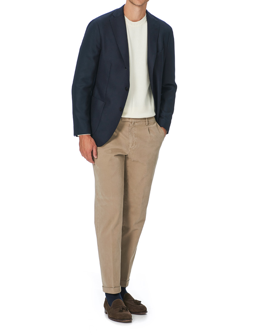 Homme | Pantalons | Briglia 1949 | Easy Fit Cotton Stretch Chino Beige