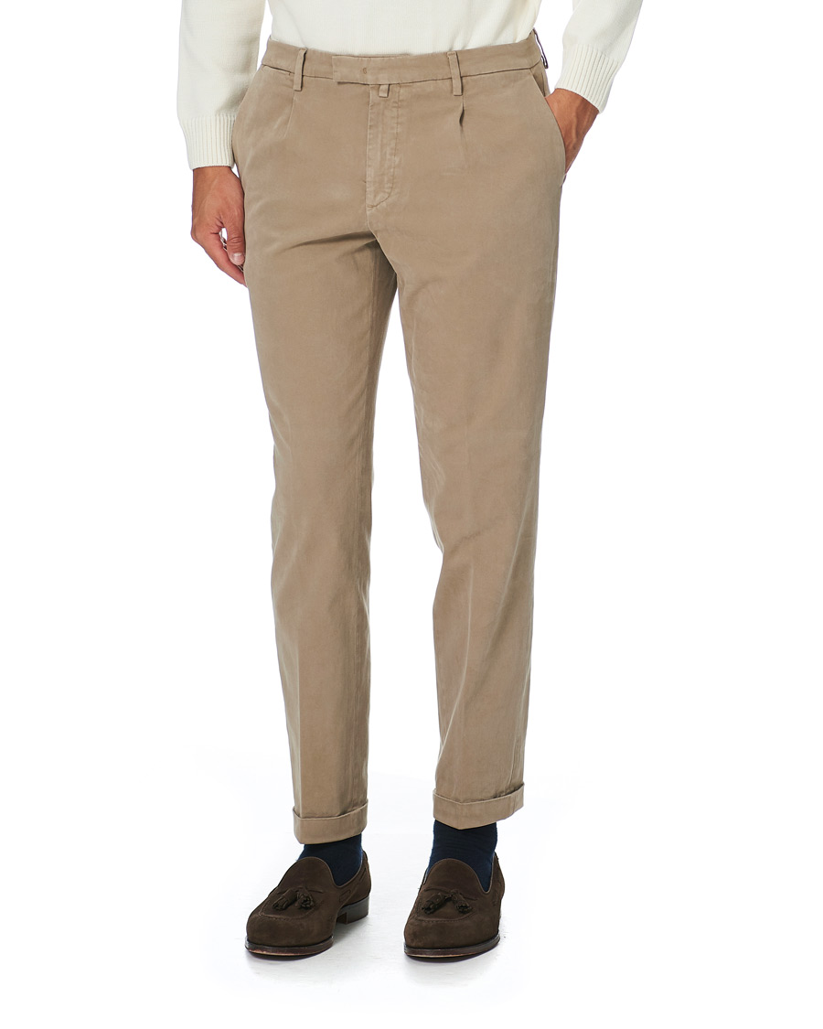 Homme | Pantalons | Briglia 1949 | Easy Fit Cotton Stretch Chino Beige