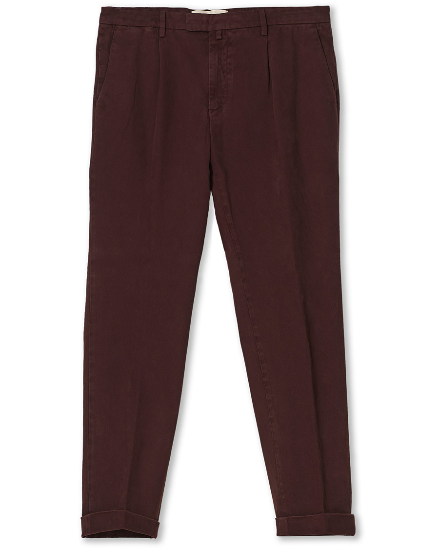 Homme | Pantalons | Briglia 1949 | Easy Fit Cotton Stretch Chino Burgundy