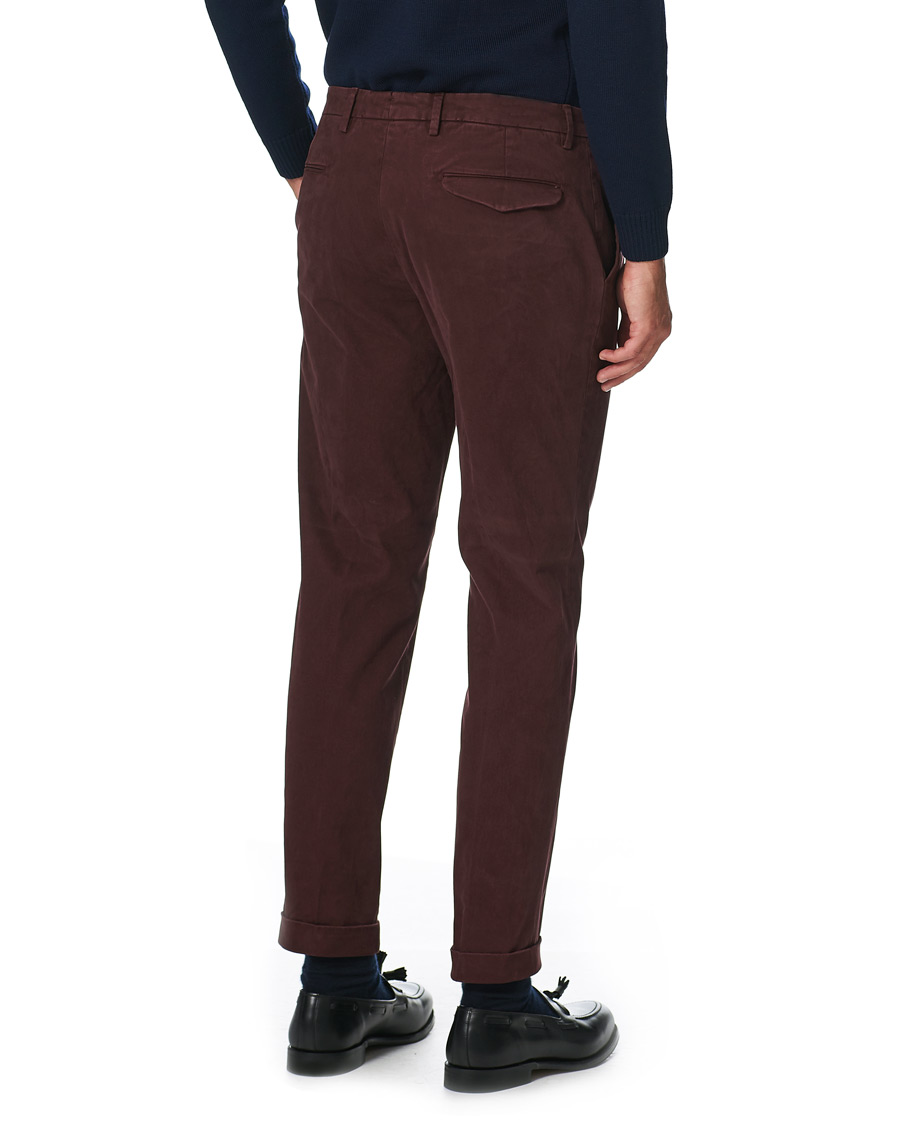 Homme | Pantalons | Briglia 1949 | Easy Fit Cotton Stretch Chino Burgundy