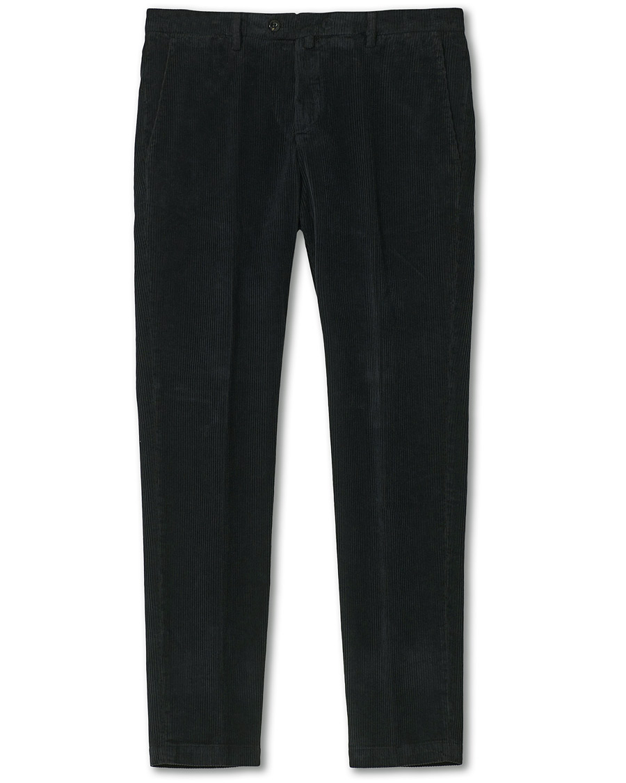 Homme | Pantalons | Briglia 1949 | Slim Fit Corduroy Trousers Black