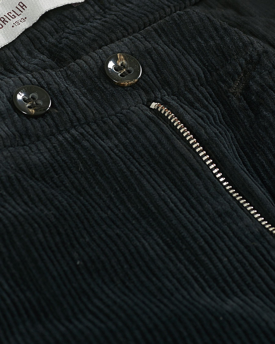 Homme | Pantalons | Briglia 1949 | Slim Fit Corduroy Trousers Black