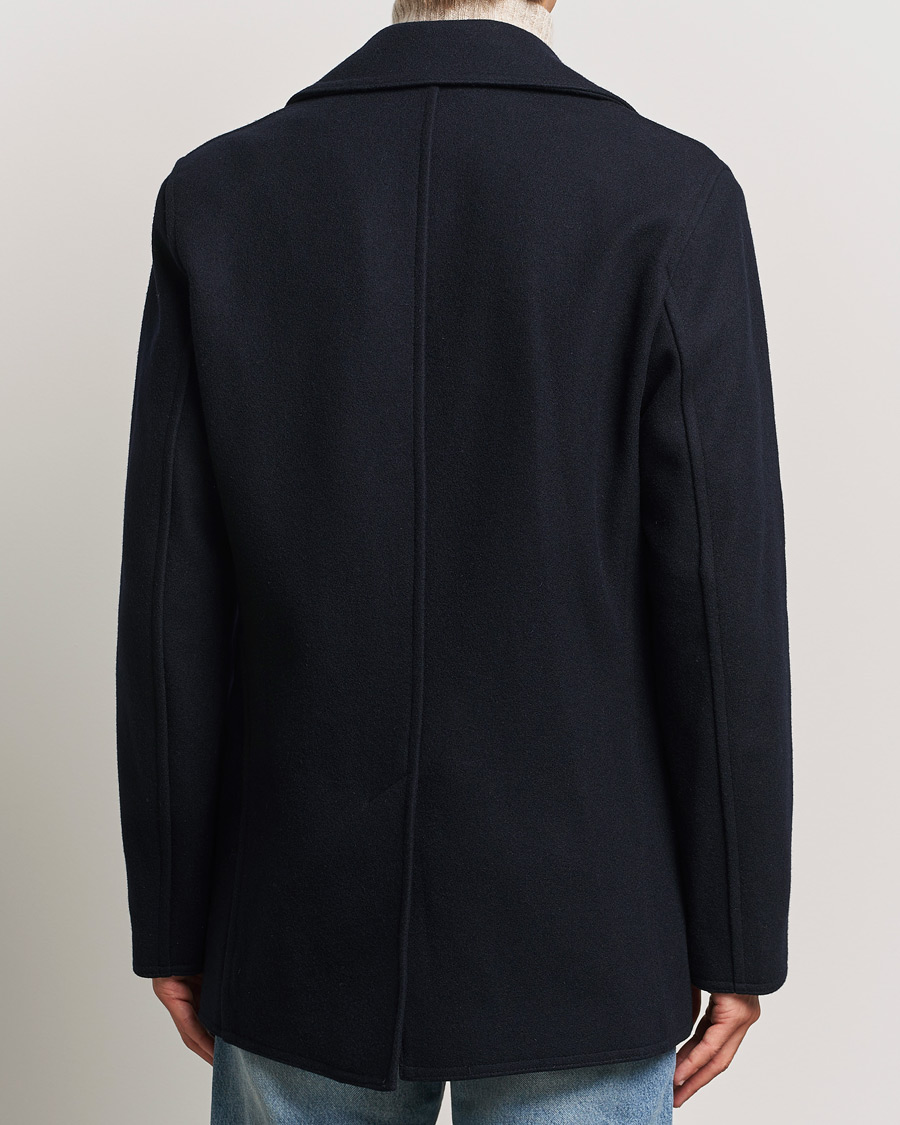 Heren | Jassen | Gloverall | Churchill Reefer Peacoat Navy