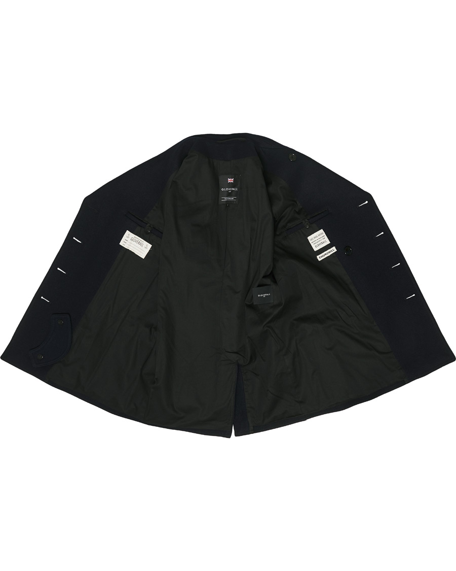Heren | Jassen | Gloverall | Churchill Reefer Peacoat Navy