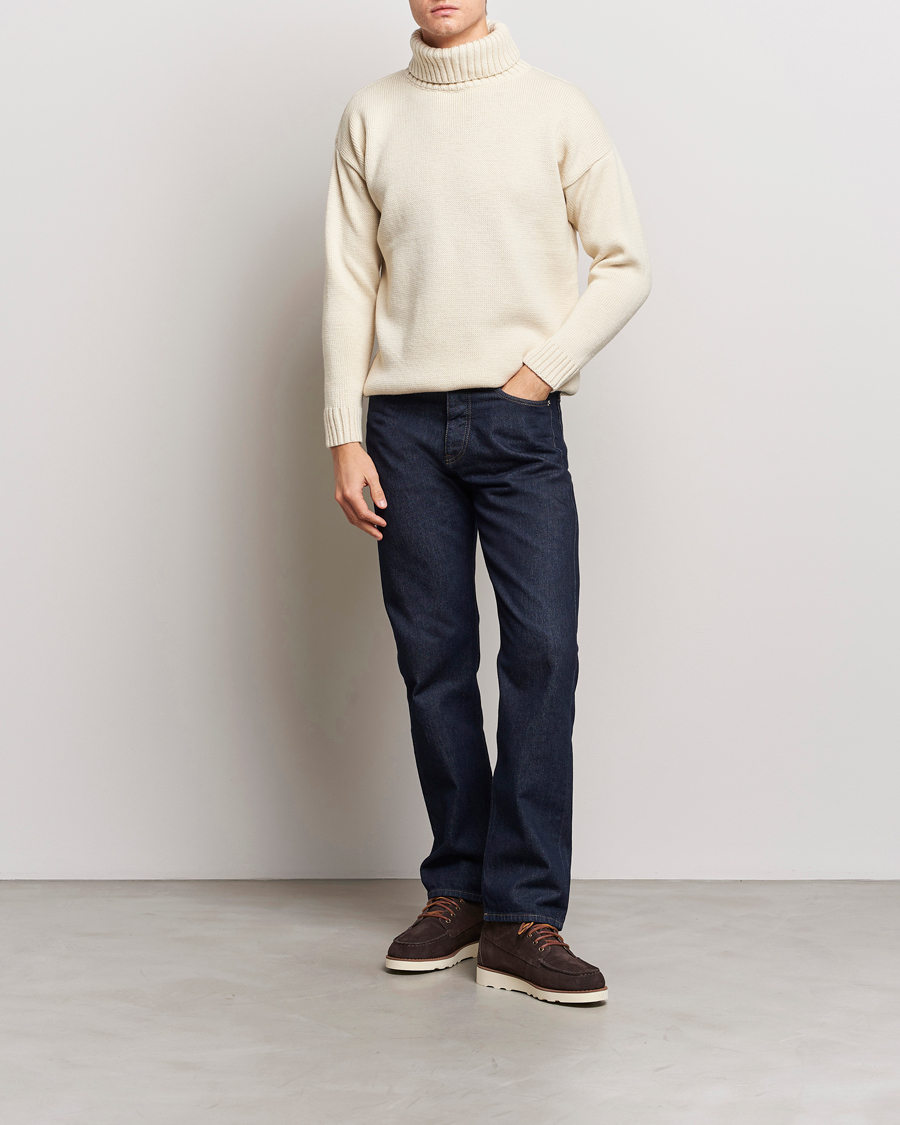 Homme | Pulls Et Tricots | Gloverall | Submariner Chunky Wool Roll Neck Ecru