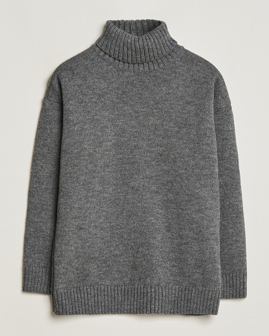 Homme | Pulls Et Tricots | Gloverall | Submariner Chunky Wool Roll Neck Grey