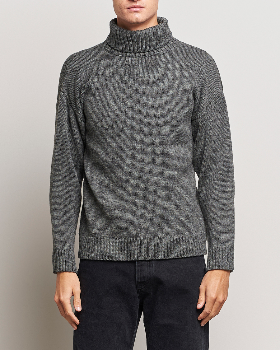 Homme | Pulls Et Tricots | Gloverall | Submariner Chunky Wool Roll Neck Grey