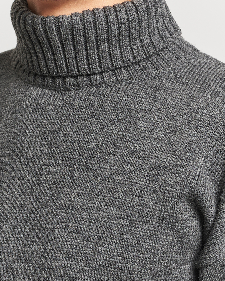 Homme | Pulls Et Tricots | Gloverall | Submariner Chunky Wool Roll Neck Grey