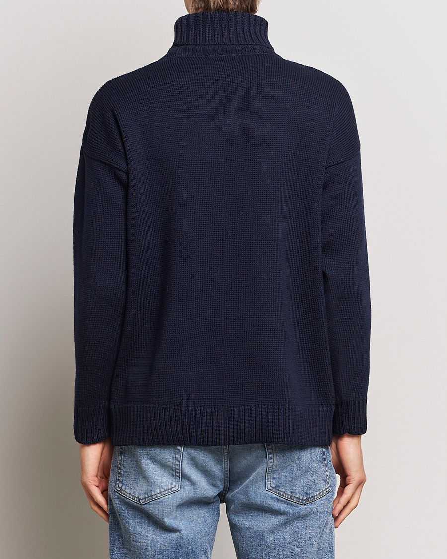 Homme | Pulls Et Tricots | Gloverall | Submariner Chunky Wool Roll Neck Navy