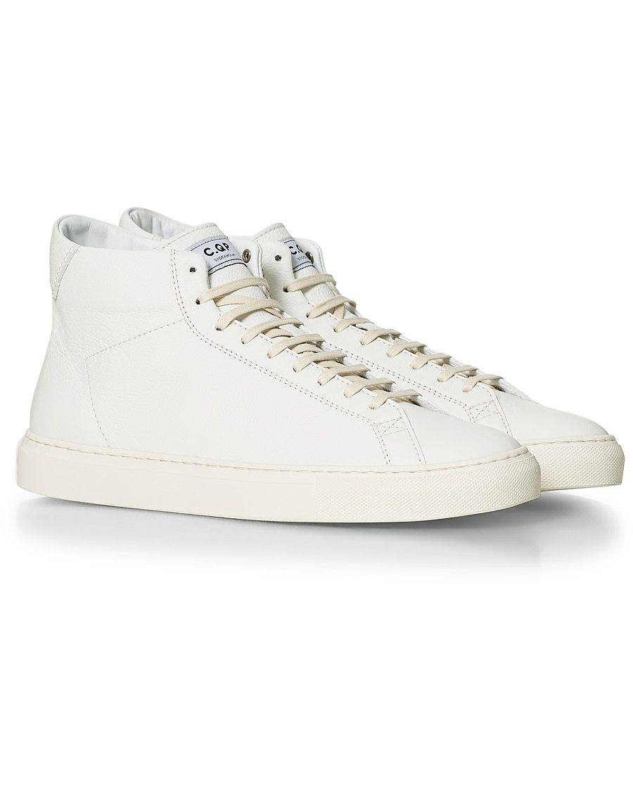 Homme | C.QP Flyback High Top Leather Sneaker Vintage White | CQP | C.QP Flyback High Top Leather Sneaker Vintage White