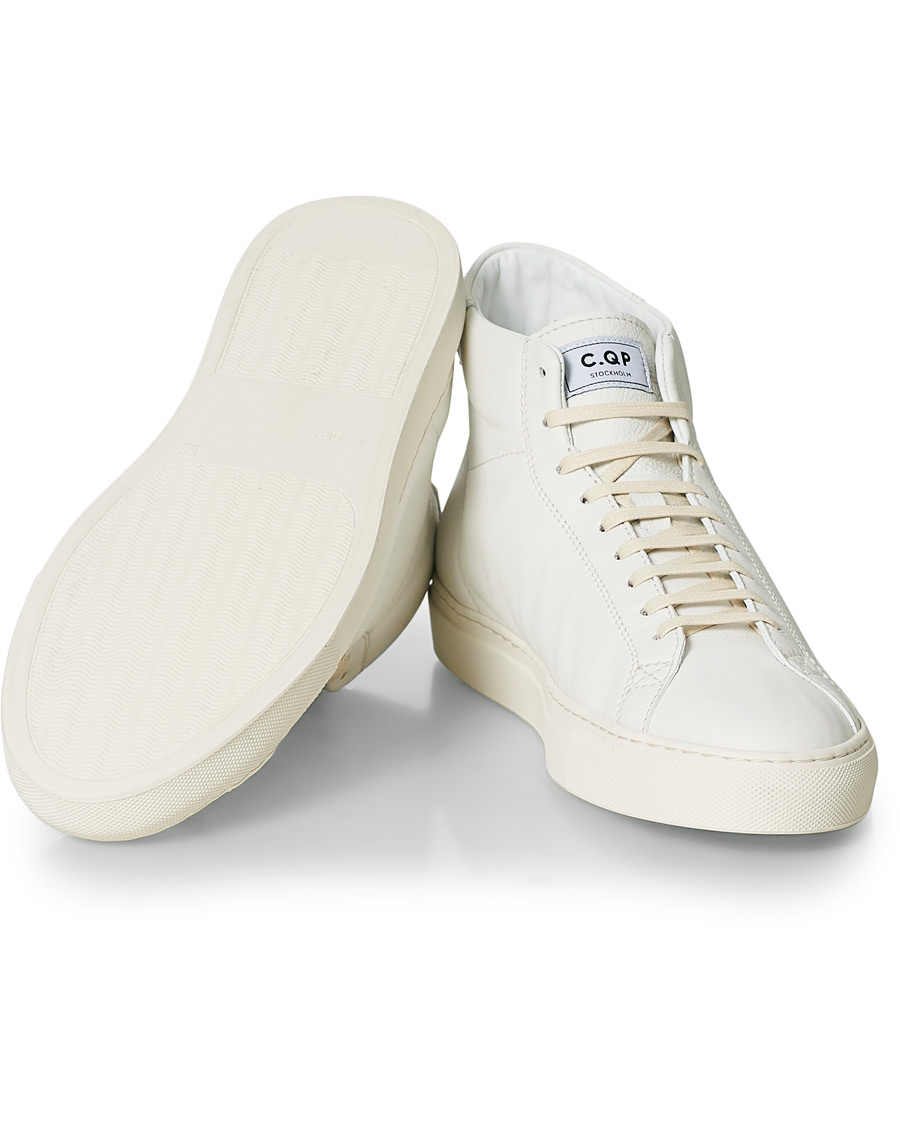 Homme | C.QP Flyback High Top Leather Sneaker Vintage White | CQP | C.QP Flyback High Top Leather Sneaker Vintage White