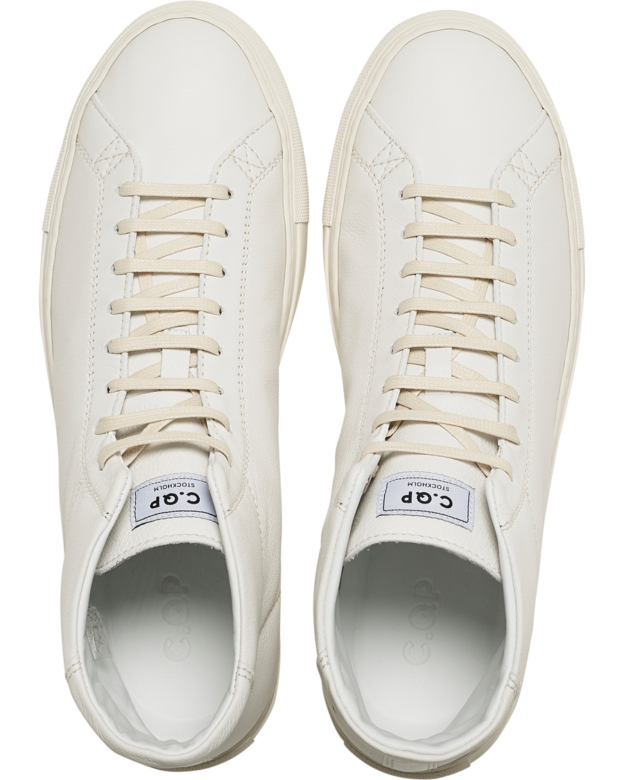 Homme | C.QP Flyback High Top Leather Sneaker Vintage White | CQP | C.QP Flyback High Top Leather Sneaker Vintage White