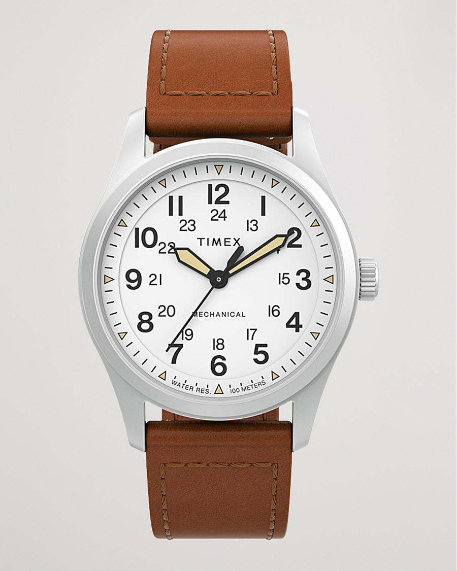 Heren | Timex Field Post Mechanical Watch 38mm White Dial | Timex | Field Post Mechanical Watch 38mm White Dial