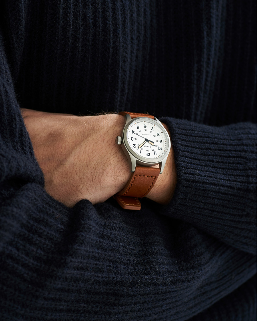 Heren | Timex Field Post Mechanical Watch 38mm White Dial | Timex | Field Post Mechanical Watch 38mm White Dial
