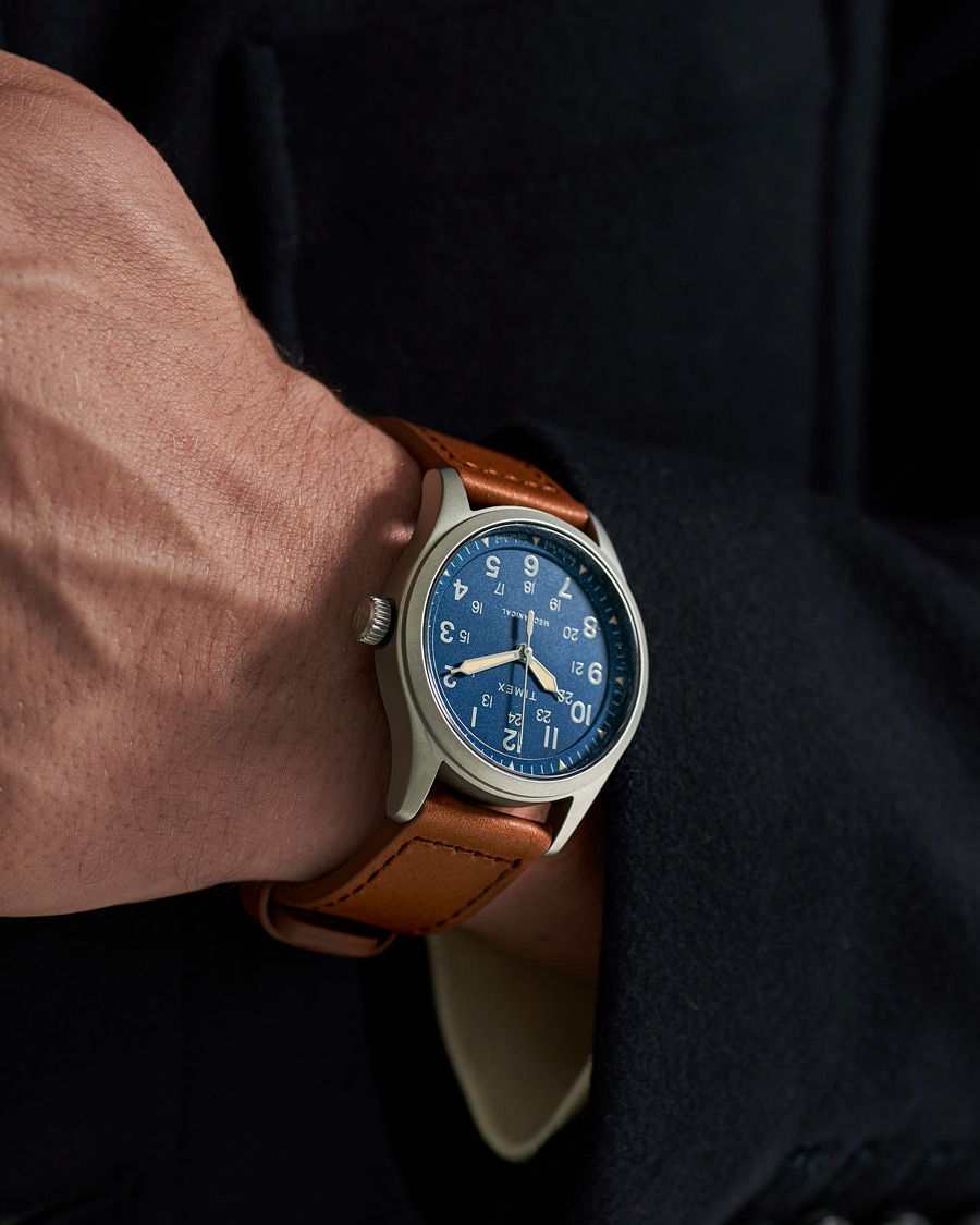 Homme | Timex Field Post Mechanical Watch 38mm Blue Dial | Timex | Field Post Mechanical Watch 38mm Blue Dial