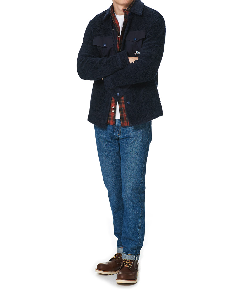 Heren | Overhemden | Holubar | M155 Fleece Overshirt Dark Blue