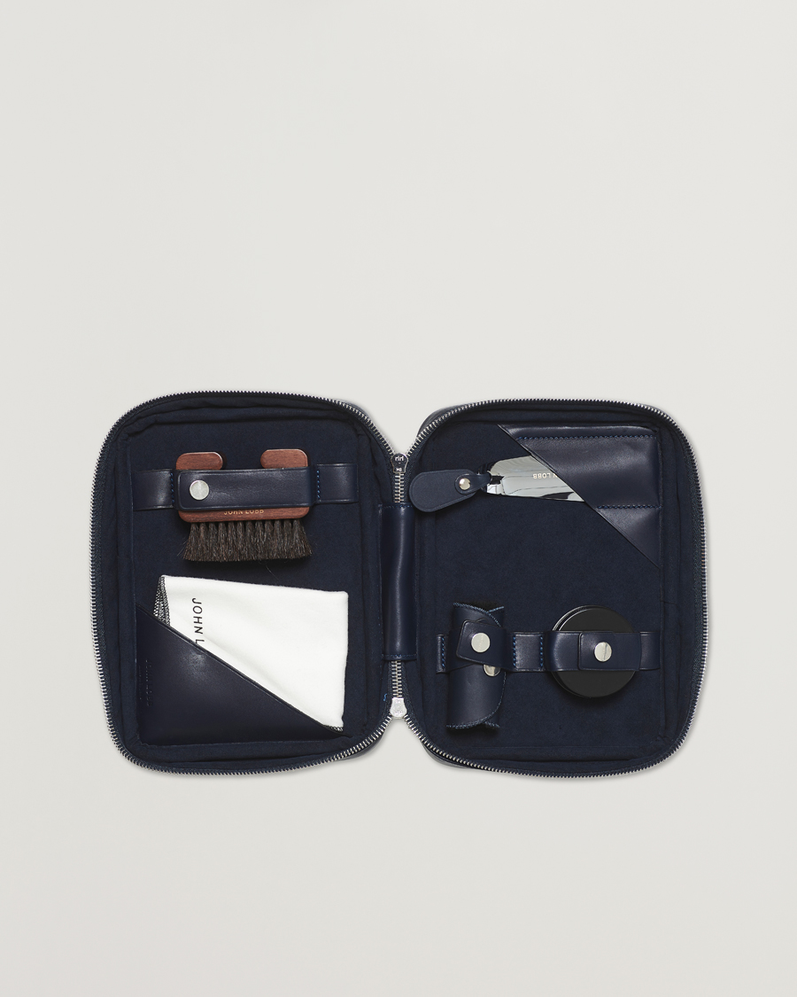 Homme | Entretien Chaussures | John Lobb | Shoe Care Travel Case Navy