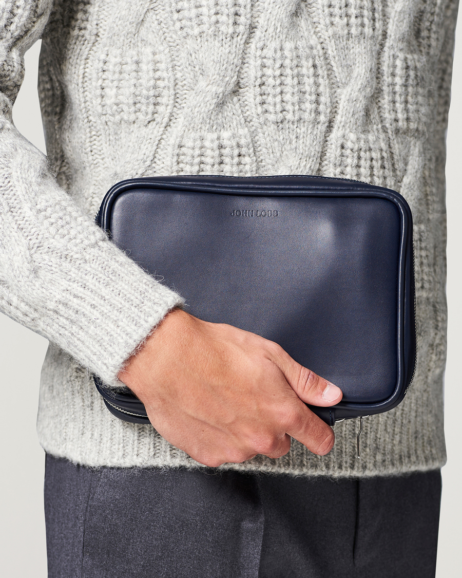 Heren | Schoenverzorging | John Lobb | Shoe Care Travel Case Navy