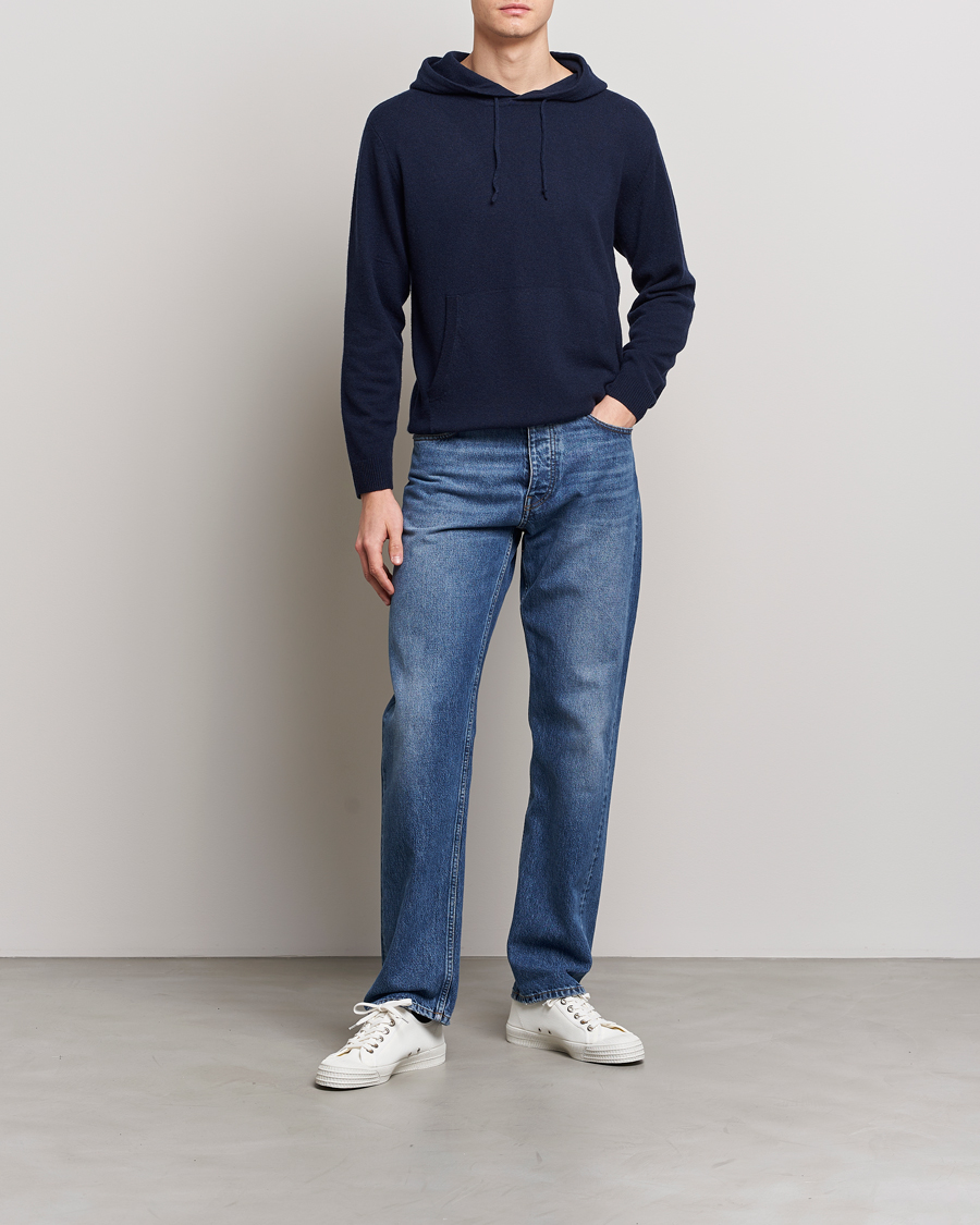 Heren | Truien | People's Republic of Cashmere | Cashmere Hoodie Navy