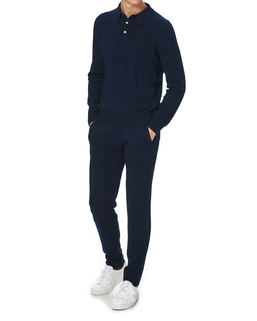 Heren | Broeken | People's Republic of Cashmere | Cashmere Sweatpants Navy