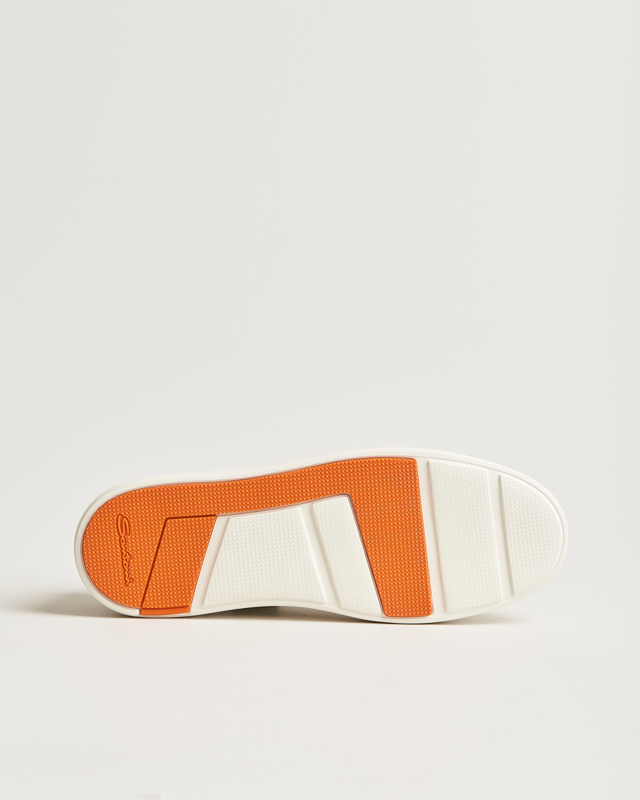 Heren | Sneakers | Santoni | Low Top Grain Leather Sneaker White Calf