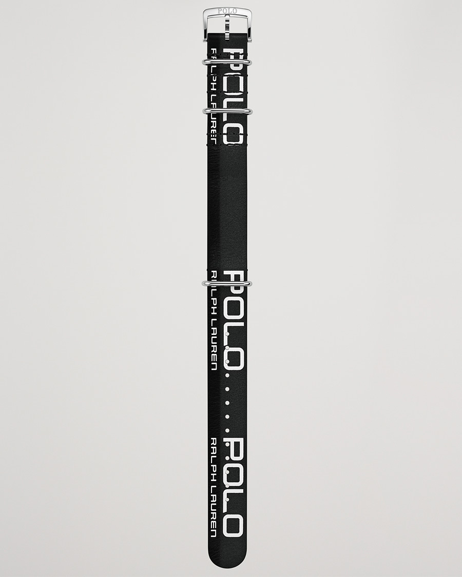 Homme | Polo Ralph Lauren Sporting Leather Strap Black/White | Polo Ralph Lauren | Sporting Leather Strap Black/White