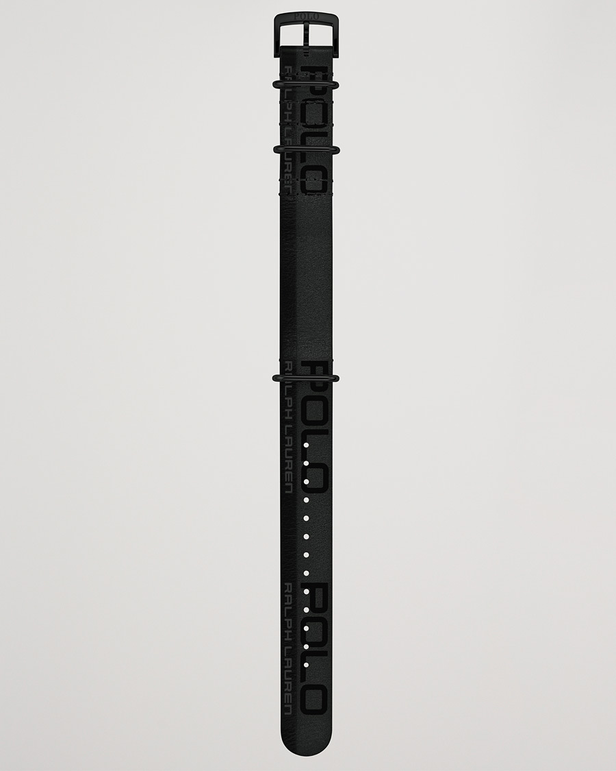 Homme | Polo Ralph Lauren Leather Sporting Strap Black/Grey | Polo Ralph Lauren | Leather Sporting Strap Black/Grey