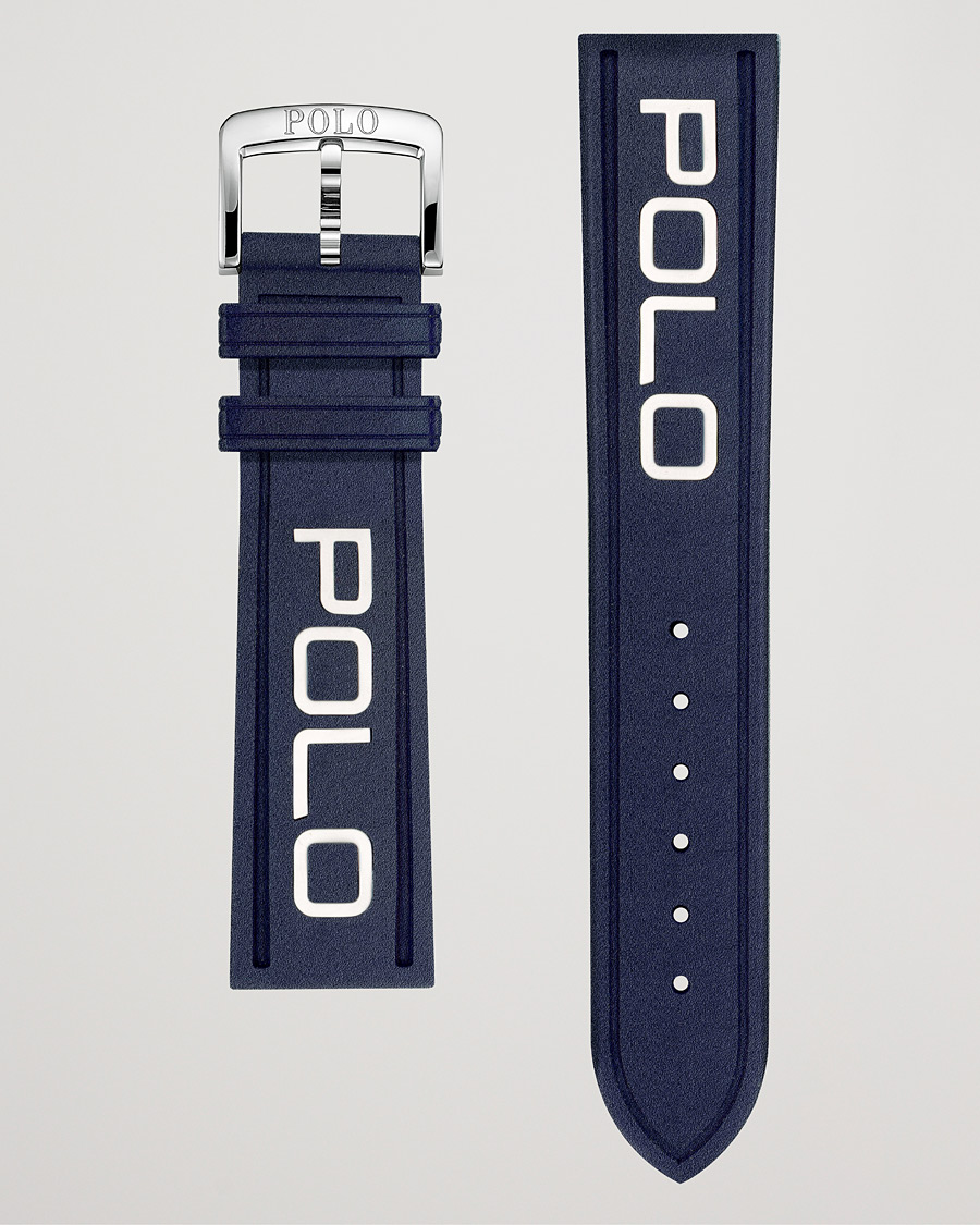 Heren | Polo Ralph Lauren Sporting Rubber Strap Blue/White | Polo Ralph Lauren | Sporting Rubber Strap Blue/White