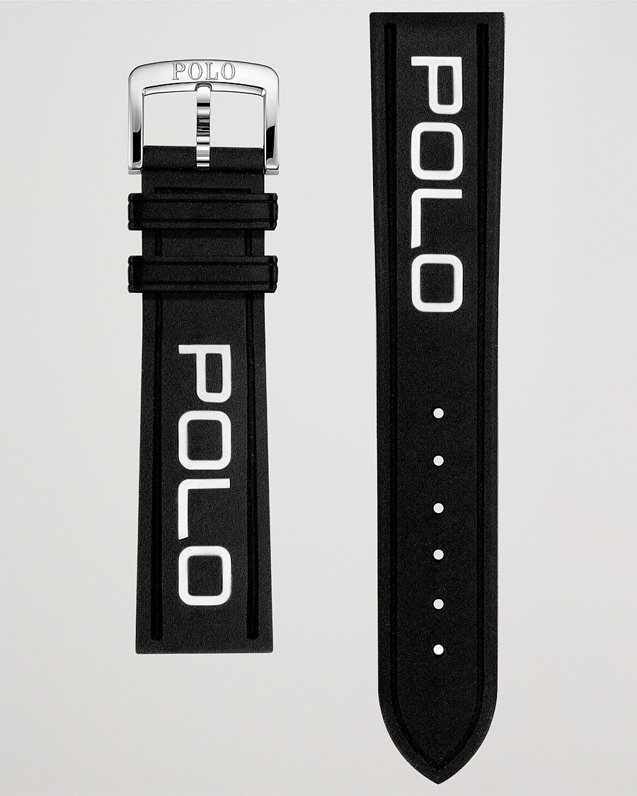 Homme | Polo Ralph Lauren Sporting Rubber Strap Black/White | Polo Ralph Lauren | Sporting Rubber Strap Black/White