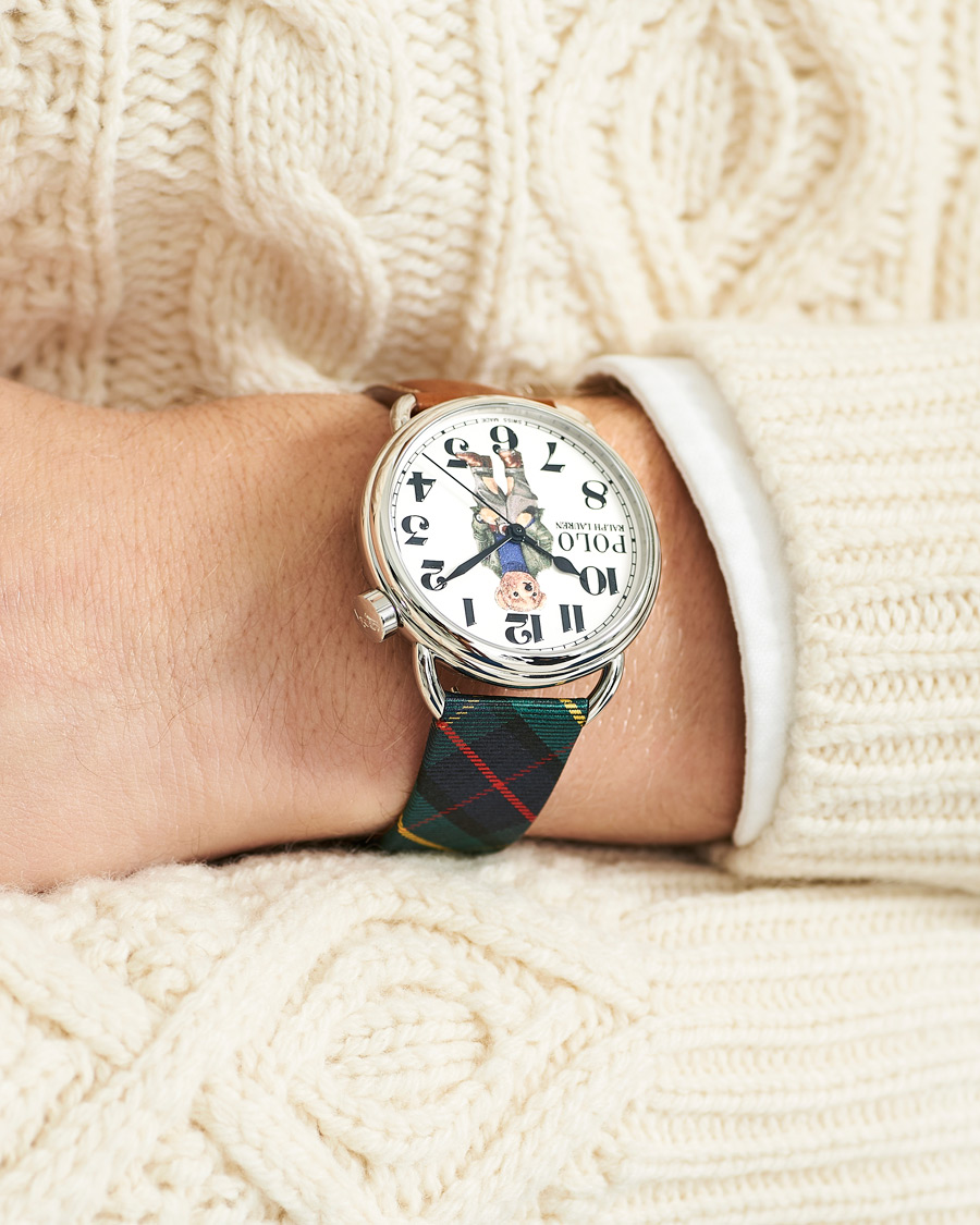 Homme | Polo Ralph Lauren 42mm Automatic Bedbord Bear White Dial | Polo Ralph Lauren | 42mm Automatic Bedbord Bear White Dial
