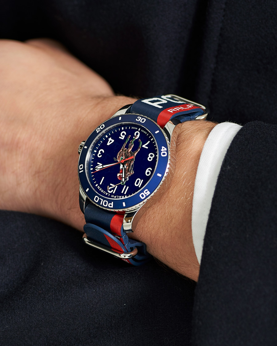 Homme | Polo Ralph Lauren 42mm Automatic Pony Player Blue Dial | Polo Ralph Lauren | 42mm Automatic Pony Player Blue Dial