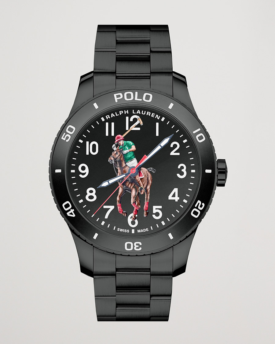 Homme | Polo Ralph Lauren 42mm Automatic Pony Player Black Dial | Polo Ralph Lauren | 42mm Automatic Pony Player Black Dial