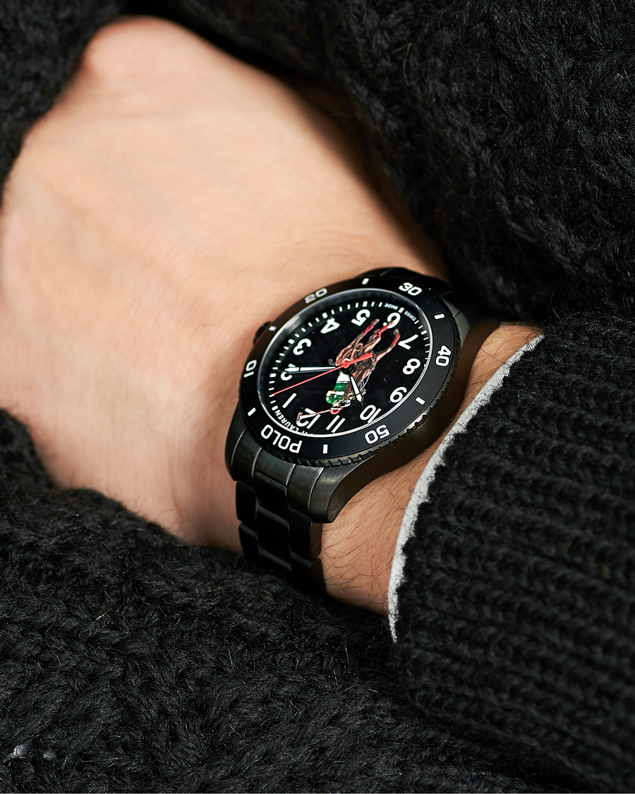 Homme | Polo Ralph Lauren 42mm Automatic Pony Player Black Dial | Polo Ralph Lauren | 42mm Automatic Pony Player Black Dial