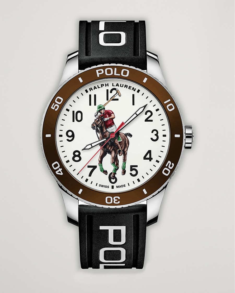Homme | Polo Ralph Lauren 42mm Automatic Pony Player White Dial/Brown Bezel | Polo Ralph Lauren | 42mm Automatic Pony Player White Dial/Brown Bezel
