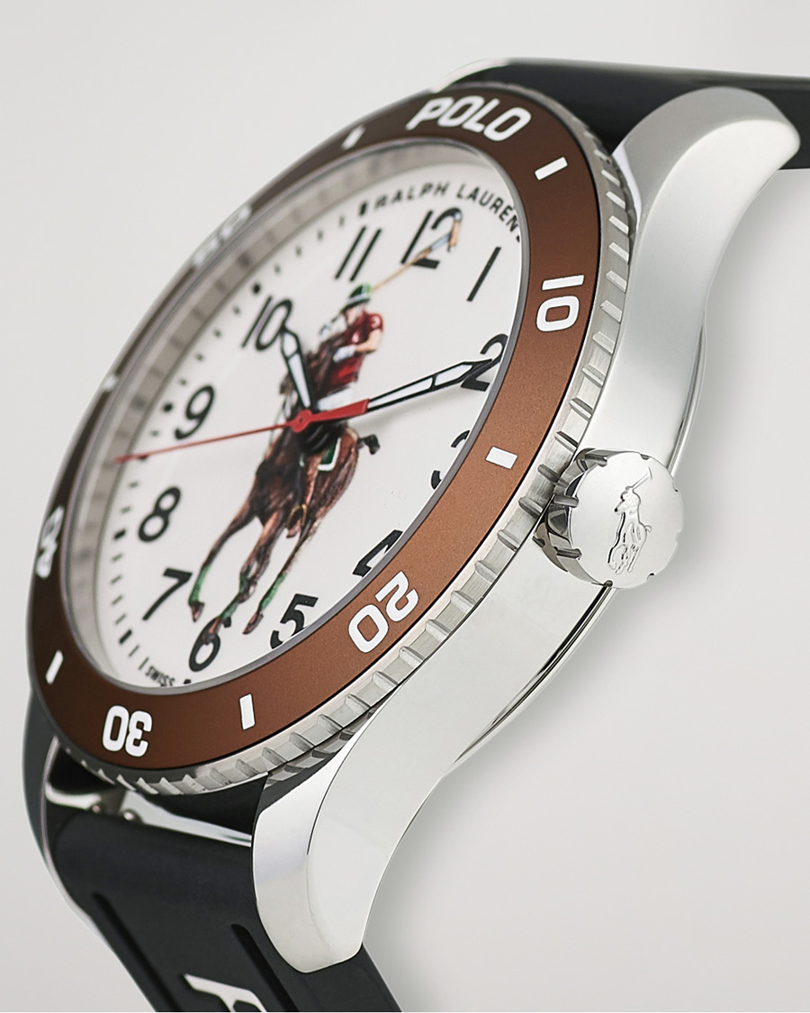 Homme | Polo Ralph Lauren 42mm Automatic Pony Player White Dial/Brown Bezel | Polo Ralph Lauren | 42mm Automatic Pony Player White Dial/Brown Bezel