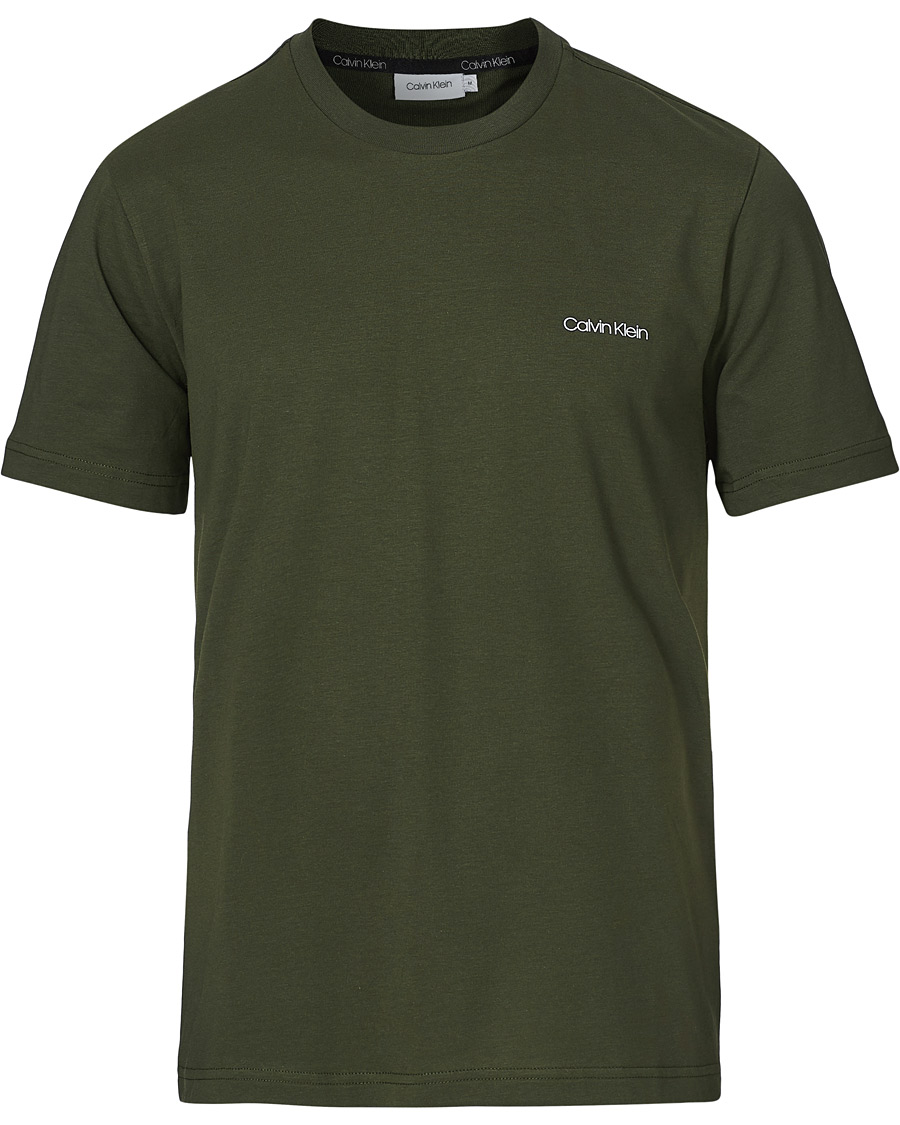 Homme | T-shirts | Calvin Klein | Chest Logo Crew Neck Tee Dark Olive
