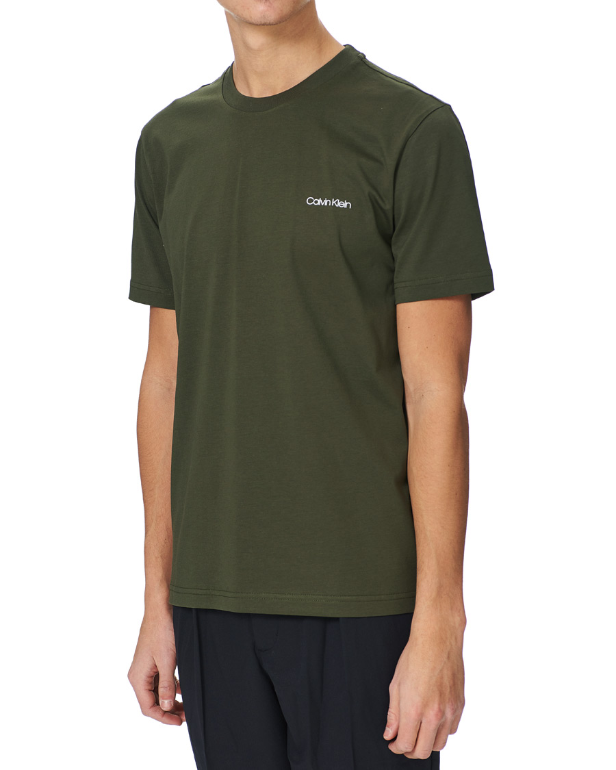 Homme | T-shirts | Calvin Klein | Chest Logo Crew Neck Tee Dark Olive