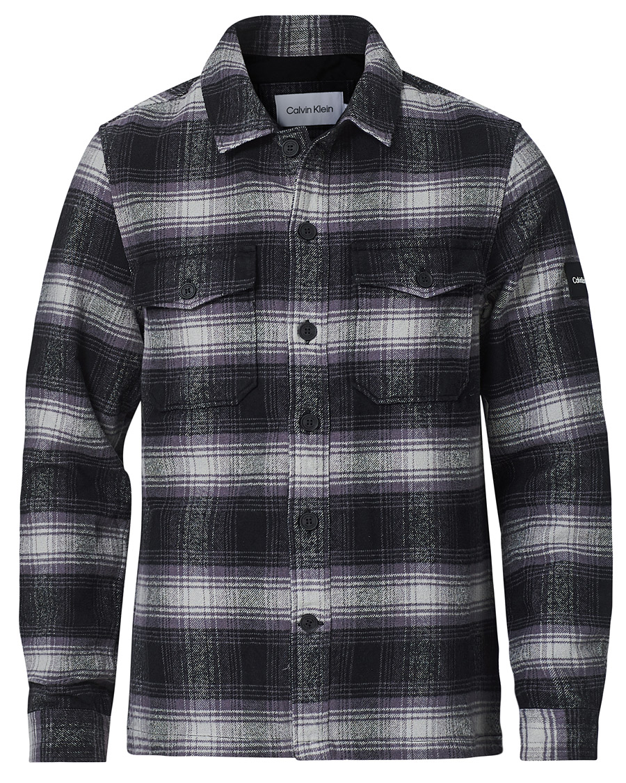 Homme | Chemises | Calvin Klein | Cotton Check Overshirt Black/Grey