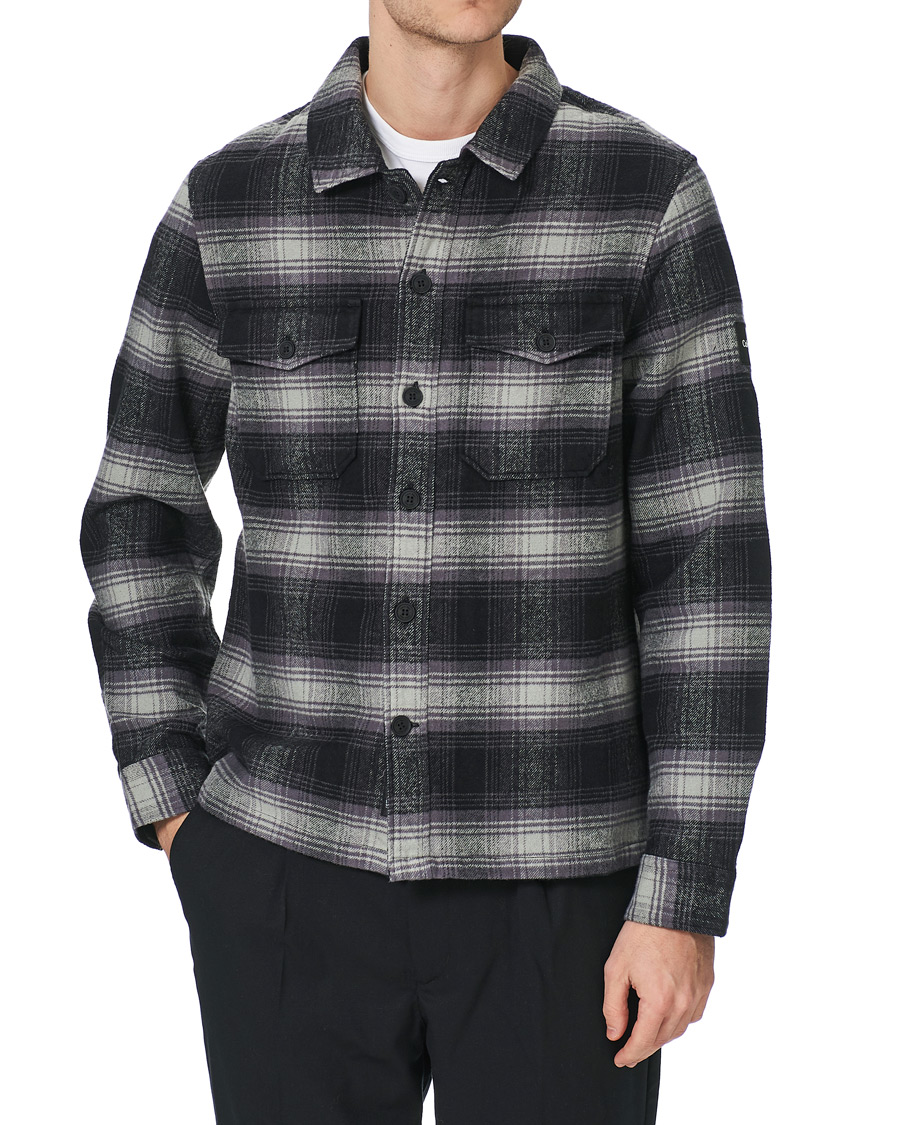 Homme | Chemises | Calvin Klein | Cotton Check Overshirt Black/Grey