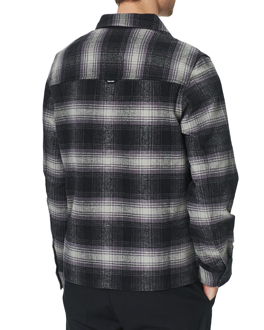 Homme | Chemises | Calvin Klein | Cotton Check Overshirt Black/Grey