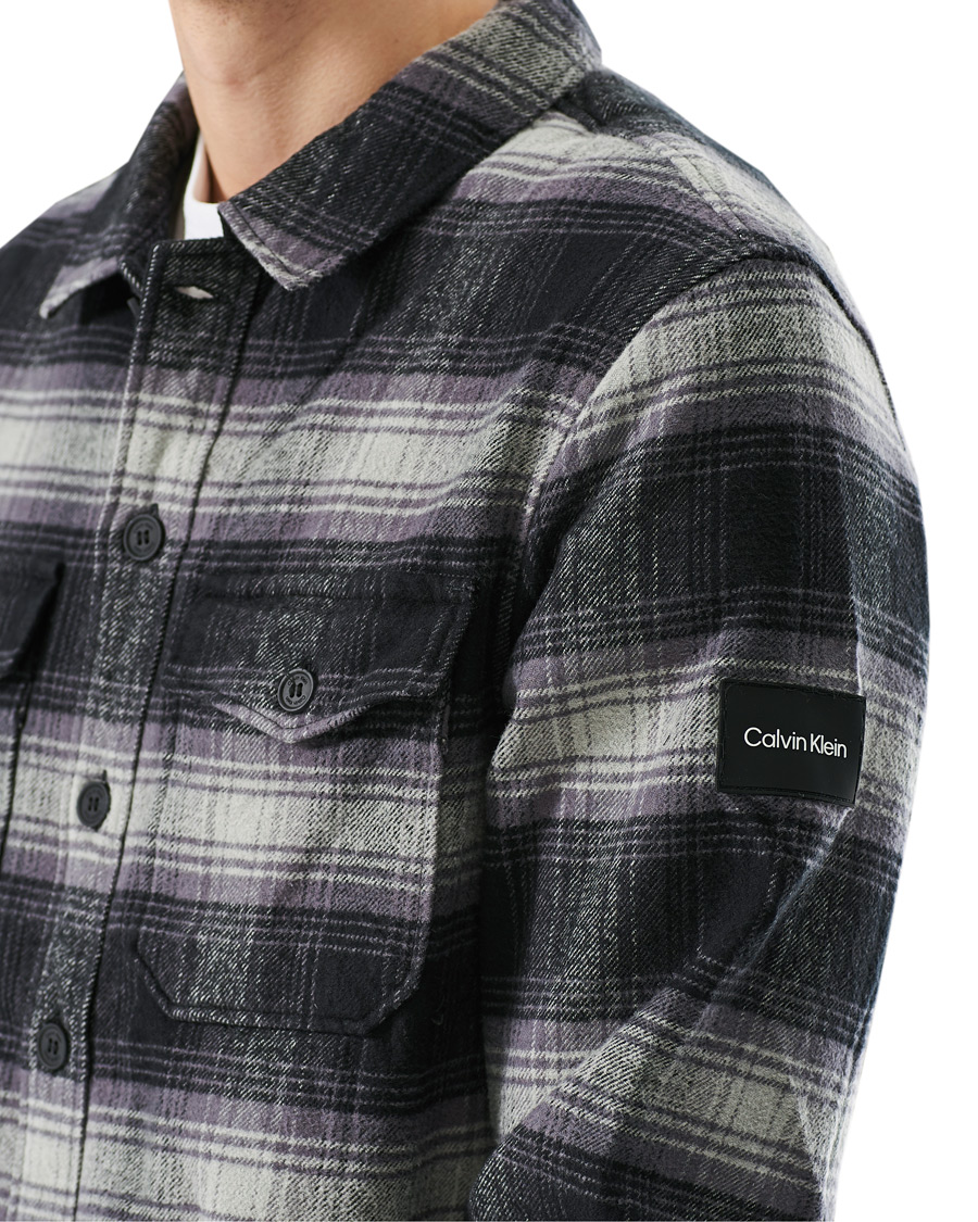 Homme | Chemises | Calvin Klein | Cotton Check Overshirt Black/Grey