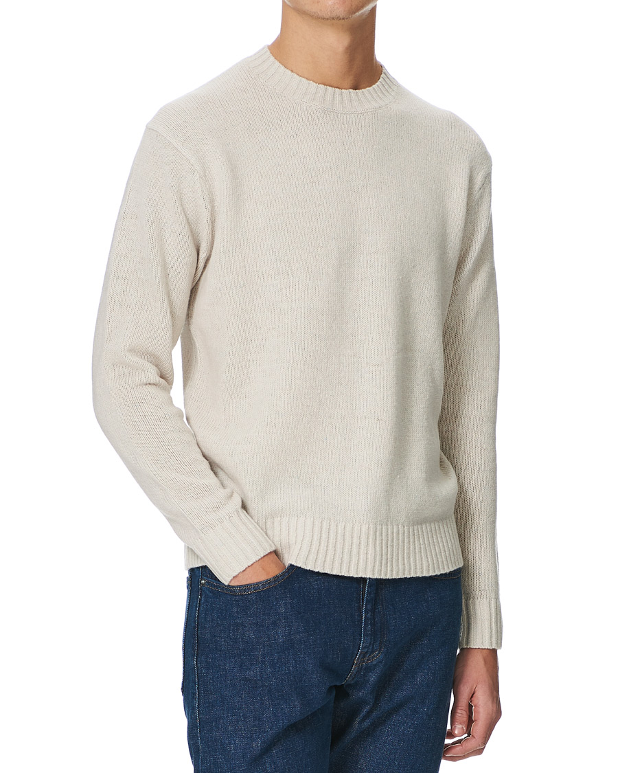 Homme | Pulls Et Tricots | Tiger of Sweden | Danzon Recycle Wool Knitted Crew Neck Buttercreme