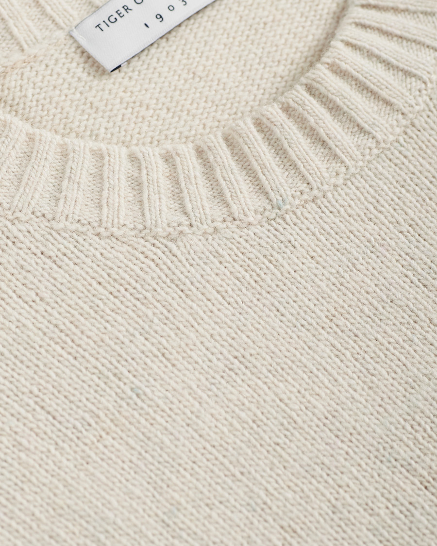 Homme | Pulls Et Tricots | Tiger of Sweden | Danzon Recycle Wool Knitted Crew Neck Buttercreme