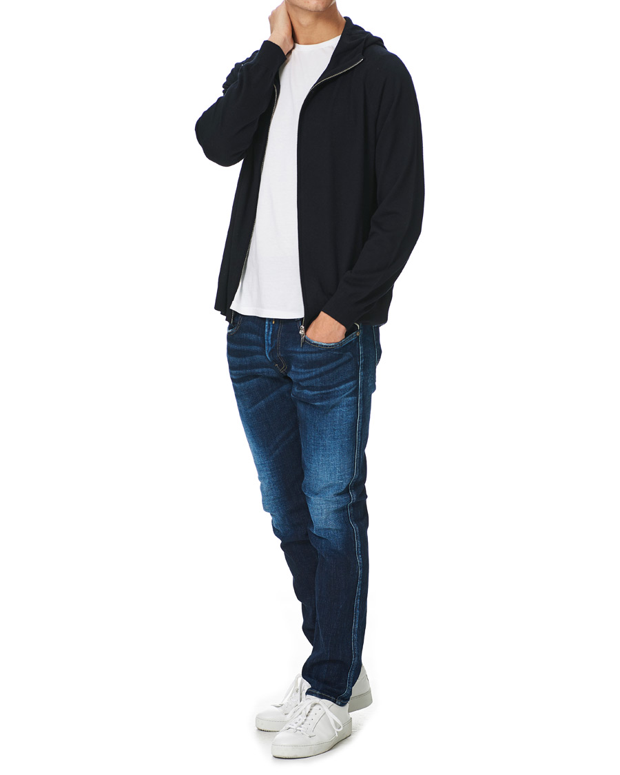 Homme | Pulls Et Tricots | Tiger of Sweden | Navette Knitted Merino Sweater Dark Navy