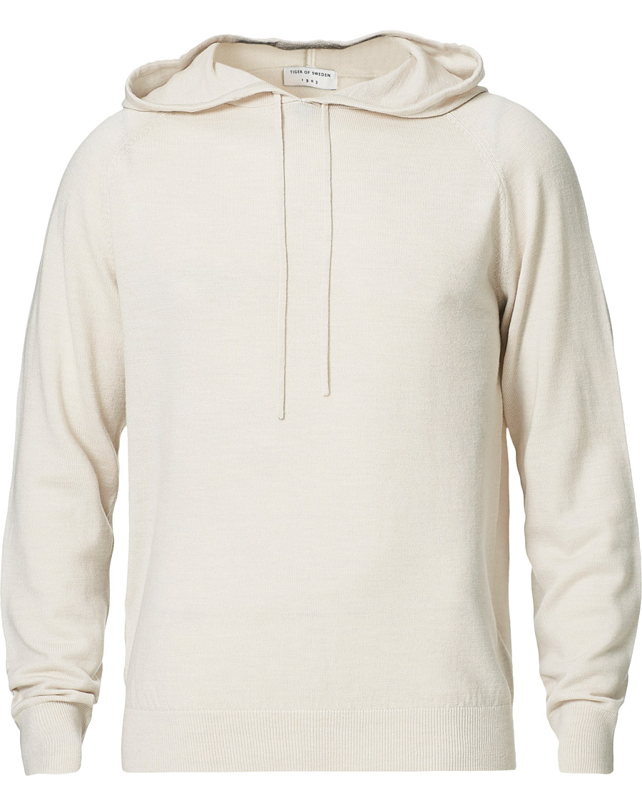 Heren | Truien | Tiger of Sweden | Nakkne Knitted Merino Hood Buttercreme