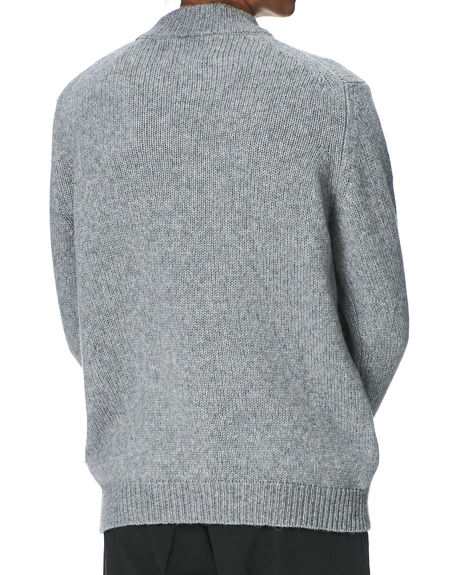 Heren | Truien | NN07 | Nick Knitted Merino Mock Neck Grey Mel