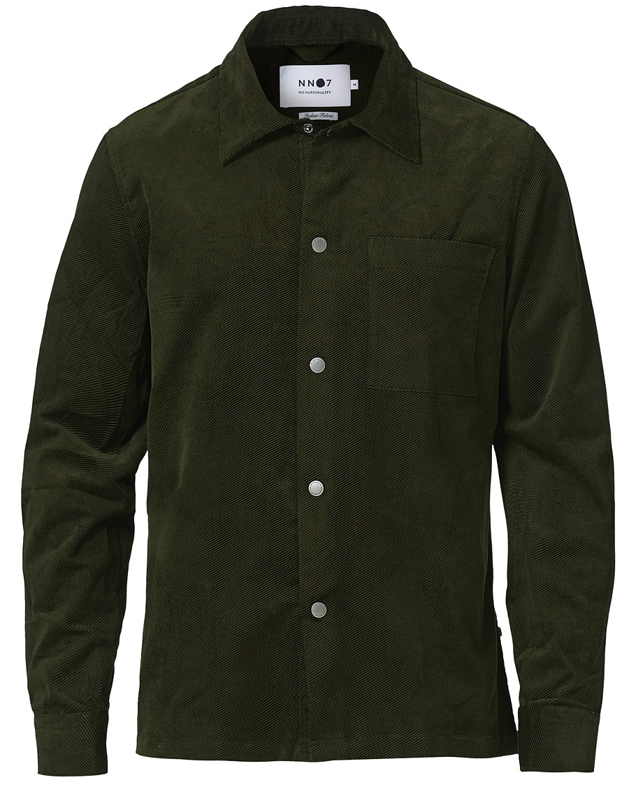 Heren | Overhemden | NN07 | Basso Diagonal Corduroy Overshirt Army Green